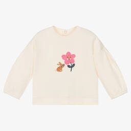 Catimini-Кремовый хлопковый топ для малышек | Childrensalon Outlet