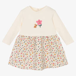 Catimini-Baby Girls Ivory & Grey Dress | Childrensalon Outlet