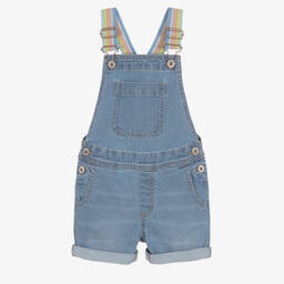 Catimini-Blue Denim Dungaree Shorts | Childrensalon Outlet
