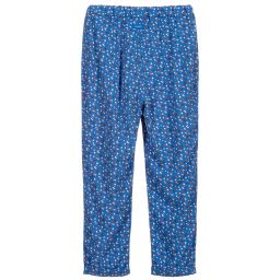 كاتامني-بنطلون فيسكوز لون أزرق بطبعة ملونة للبنات | Childrensalon Outlet