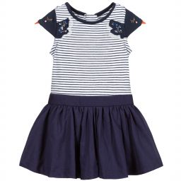 Catimini-Blue & White Stripe Dress | Childrensalon Outlet