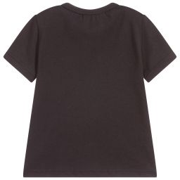 Catimini-Boys Black Cotton T-Shirt | Childrensalon Outlet