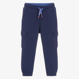 Catimini-Boys Blue Cotton Cargo Joggers | Childrensalon Outlet