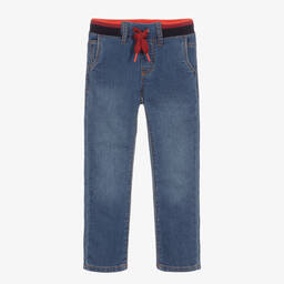 Catimini-Boys Blue Cotton Jersey Jeans | Childrensalon Outlet