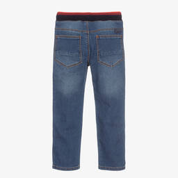Catimini-Boys Blue Cotton Jersey Jeans | Childrensalon Outlet