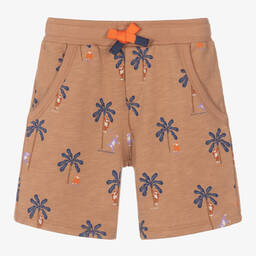 كاتامني-شورت قطن جيرسي لون بني للأولاد | Childrensalon Outlet