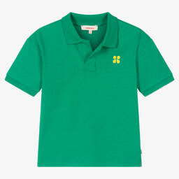 Catimini-Зеленая хлопковая рубашка поло | Childrensalon Outlet