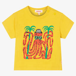 Catimini-Желтая футболка из хлопкового джерси | Childrensalon Outlet