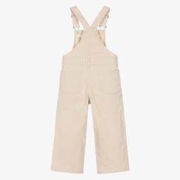 Catimini-Girls Beige Cotton Twill Dungarees | Childrensalon Outlet
