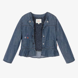 Catimini-Girls Blue Chambray Jacket | Childrensalon Outlet