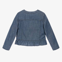 Catimini-Girls Blue Chambray Jacket | Childrensalon Outlet