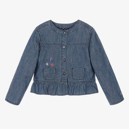 Catimini-Girls Blue Chambray Jacket | Childrensalon Outlet
