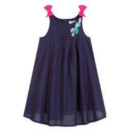 Catimini-Girls Blue Cotton dress | Childrensalon Outlet