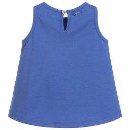 Catimini-Girls Blue Cotton Parrot Top | Childrensalon Outlet