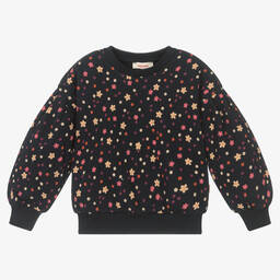 Catimini-Girls Blue Floral Sweatshirt | Childrensalon Outlet