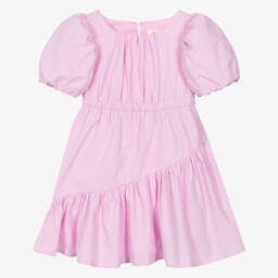 Catimini-Girls Blush Cotton Puff Dress | Childrensalon Outlet