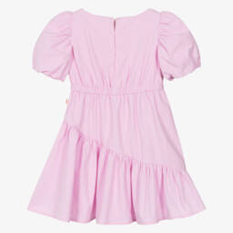 Catimini-Girls Blush Cotton Puff Dress | Childrensalon Outlet