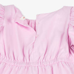 Catimini-Girls Blush Cotton Puff Dress | Childrensalon Outlet
