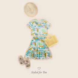 Catimini-تنورة مغامرات السفاري القطنية للبنات | Childrensalon Outlet