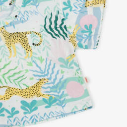 Catimini-Футболка из хлопка для девочек в джунглевом зеленом цвете | Childrensalon Outlet