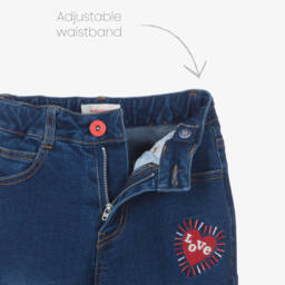 Catimini-Джинсы из денима с вышивкой в виде сердца для девочек | Childrensalon Outlet