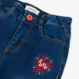 Catimini-Джинсы из денима с вышивкой в виде сердца для девочек | Childrensalon Outlet