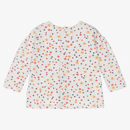 Catimini-Серый хлопковый топ в цветочек | Childrensalon Outlet