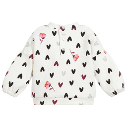 كاتامني-سويتشيرت قطن جيرسي لون عاجي للبنات | Childrensalon Outlet