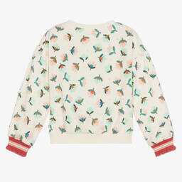 Catimini-Girls Ivory Cotton Sweatshirt | Childrensalon Outlet