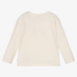 Catimini-Кремовый хлопковый топ для девочек | Childrensalon Outlet