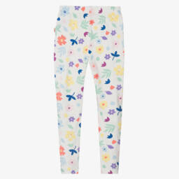 Catimini-Кремовые хлопковые леггинсы с цветочным узором для девочек | Childrensalon Outlet