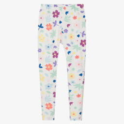 Catimini-Кремовые хлопковые леггинсы с цветочным узором для девочек | Childrensalon Outlet