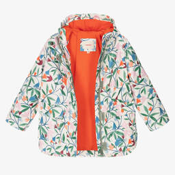 Catimini-Girls Ivory Floral Print Coat | Childrensalon Outlet