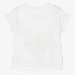 Catimini-Кремовая футболка для девочек | Childrensalon Outlet