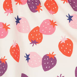 Catimini-فستان قطن جيرسي لون عاجي وزهري للبنات | Childrensalon Outlet