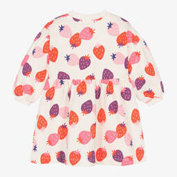 Catimini-فستان قطن جيرسي لون عاجي وزهري للبنات | Childrensalon Outlet