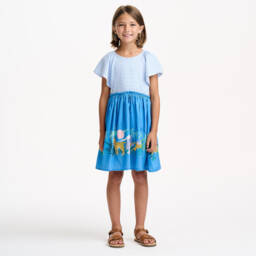 Catimini-Платье для девочек Джунгли Приключение синее | Childrensalon Outlet