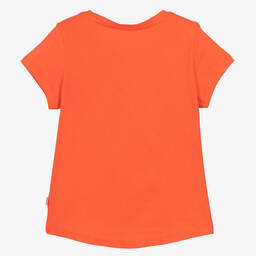 Catimini-Girls Orange Cotton T-Shirt | Childrensalon Outlet