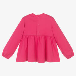 Catimini-Розовый хлопковый топ с сердечками | Childrensalon Outlet