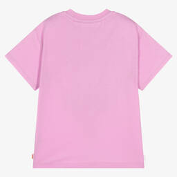 Catimini-Girls Pink Graphic Cotton T-Shirt | Childrensalon Outlet