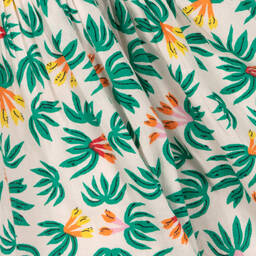 Catimini-Girls Pink & Green Cotton Floral Dress | Childrensalon Outlet