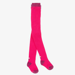 Catimini-Girls Pink Ribbed Cotton Tights | Childrensalon Outlet