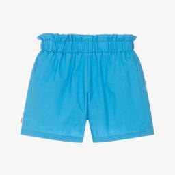 Catimini-Girls Sky-Hued Cotton Poplin Shorts | Childrensalon Outlet