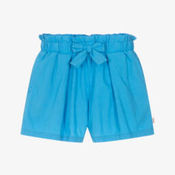 Catimini-Girls Sky-Hued Cotton Poplin Shorts | Childrensalon Outlet