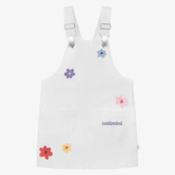 Catimini-Girls Soft Cotton Denim Pinafore | Childrensalon Outlet