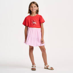 Catimini-تنورة قطنية ناعمة وردية للبنات | Childrensalon Outlet