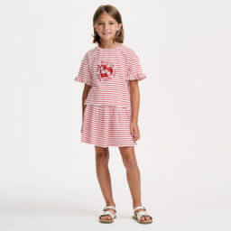 Catimini-تنورة قطنية مخططة للبنات | Childrensalon Outlet