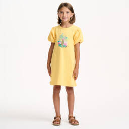 Catimini-Яркое хлопковое платье с рисунком гепарда для девочек | Childrensalon Outlet