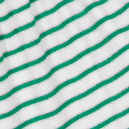 Catimini-Girls White & Green Striped Towelling Dress | Childrensalon Outlet