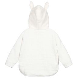 Catimini-توب هودي بسحّاب شينيل لون عاجي للبنات | Childrensalon Outlet